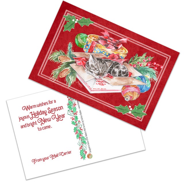 USPS Mail Carrier Christmas Thank You Cards - LLV Pack of 20